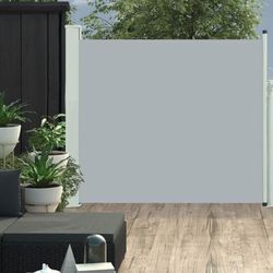 Ausziehbare Seitenmarkise,Windschutz Sonnenschutz Markise,Balkon Sichtschutz 100x300 cm Grau RGDCH630104