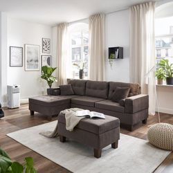 Sofa ROM – Samt Braun