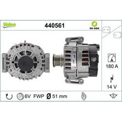 VALEO Generator REMANUFACTURED PREMIUM 14V 180A für MERCEDES-BENZ A0009068802 0009068802 A000906880280 444707