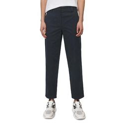 7/8-Hose MARC O'POLO "Pants, modern chino style, tapered leg, high rise, welt pocket" Gr. 44, N-Gr, blau (thunder blau) Damen Hosen im modernen Chino-Style