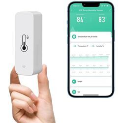 WiFi-Thermometer-Hygrometer-Sensor, kabelloser Temperatur- und Luftfeuchtigkeitsmonitor für zu Hause, Echtzeit-Fernüberwachung, intelligentes