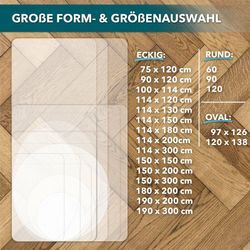 Floordirekt - Bodenschutzmatte Für Hartböden Polycarbonat 114 x 200 cm Transparent Rechteckig - Transparent