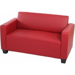 Neuwertig] Modular 2er Sofa Couch Moncalieri Loungesofa Kunstleder 136cm rot