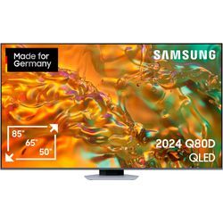 G (A bis G) SAMSUNG QLED-Fernseher Fernseher Neural Quantum 4K AI Gen2 Prozessor, bis zu 120Hz Gr. 85, silberfarben (silber)