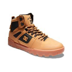 Sneakerboots DC SHOES "PURE HIGH-TOP WR BOOT", Gr. 43, braun (wheat, schwarz), Leder, mehrfarbig, sportlich, Schuhe, Winterschuhe, Winterboots, Schnürboots, Wintersneaker