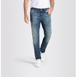 Straight-Jeans MAC "Arne Pipe" Gr. 34, Länge 34, blau (original extrem wash) Herren Jeans