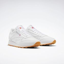 Sneaker REEBOK CLASSIC "CLASSIC LEATHER" Gr. 40, weiß (weiß, gum), Synthetik, Schuhe