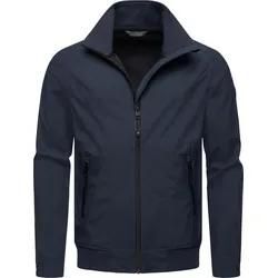 Outdoorjacke RAGWEAR "Collwie" Gr. XL (54), blau (navy), Herren, Obermaterial: 100% Polyester, Futter: 100% Polyester, Jacken, wasserdichte Herren Übergangsjacke mit hohem Kragen