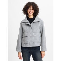 s.Oliver Jacke mit Wollanteil Damen, hellgrau