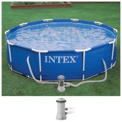 Framepool INTEX "Metal Frame", blau, H:76cm Ø:305cm, Schwimmbecken, ØxH: 305x76 cm