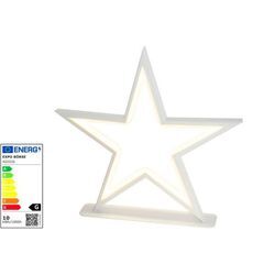 Deko LED Metallstern Weihnachtsstern weiß 33 x 32 cm 144 LEDs warmweiß