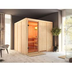 Karibu Karibu 68-mm-Systemsauna-Set Tromsö Fronteinstieg