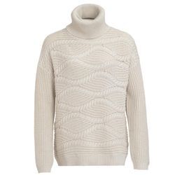 Damen Rollkragenpullover mit Wellenmuster