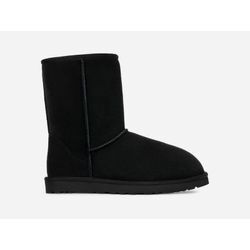 UGG® Classic Short für Herren | Warme Lammfell-Boots auf in Black, Größe 51, Leder