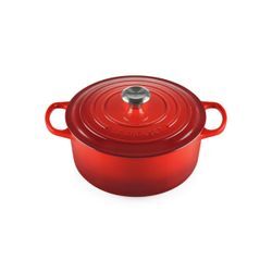 LE CREUSET Bräter Rund 26cm Kirschrot SIGNATURE