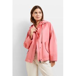 Blouson BUGATTI, Damen, Gr. 38, rosa (rose), 60% Baumwolle, 40% Polyester, unifarben, casual, loose fit, Langarm gerader Abschluss, Jacken, mit lockerer Passform