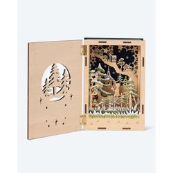 LED-Weihnachtsbuch aus Holz