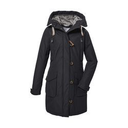 Parka G.I.G.A. DX BY KILLTEC "GW 44 WMN PRK" Gr. 34, blau (dunkelblau), Damen, Obermaterial: 88% Polyester 12% Baumwolle, Innenfutter: 100% Polyester, Füllung: 100% Polyester, Jacken