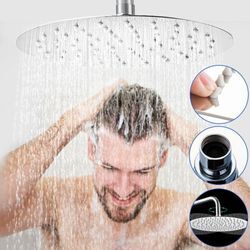 Duschkopf Kopfbrause Edelstahl Regendusche Regenbrause Wellness Brausekopf V304 20cm - Swanew