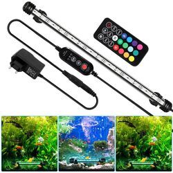 Led Aquarium Beleuchtung IP67 Wasserfest rgb Licht Aufsetzleuchte Dimmbar Fisch Tank Unterwasser Lampe 112.5cm