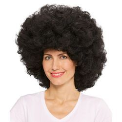 Perücke "Locken", schwarz