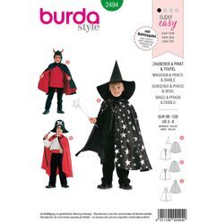 burda Schnitt 2494 "Umhang mit Hut" für Kinder