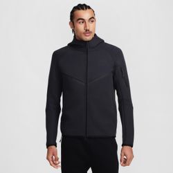 Nike Tech Windrunner Fleece-Jacke mit durchgehendem Reißverschluss (Herren) - Grau