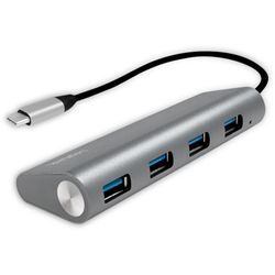 LOGILINK USB3.1 Typ-C Hub UA0309, 4x USB-A, Aluminium