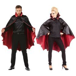 Vampir-Umhang 115 cm unisex, schwarz/rot