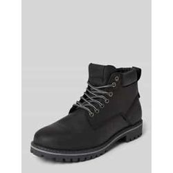 Lederboots mit Label-Badge Modell 'QUEENSWAY'