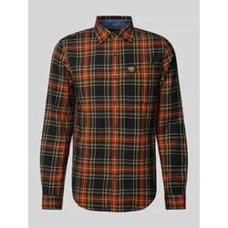 Slim Fit Freizeithemd mit Label-Patch Modell 'Lumberjack'