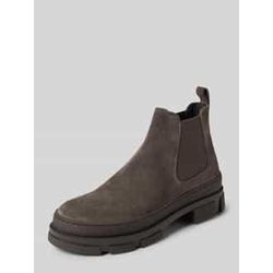 Chelsea Boots aus Leder mit Label-Detail