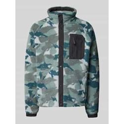 Sherpa Jacket mit Brusttasche Modell 'Panorama Printed Pile'