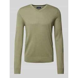 Regular Fit Strickpullover mit Woll-Anteil