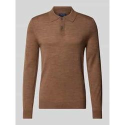 Slim Fit Strickpullover mit Polokragen