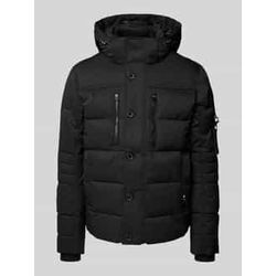 Regular Fit Steppjacke mit abnehmbarer Kapuze