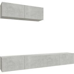 3-tlg. TV-Schrank-Set Betongrau Holzwerkstoff Vidaxl