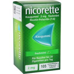 Nicorette 2mg Freshmint Kaugummi 105 ST