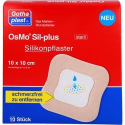 Osmo Sil-Plus Silikonpflaster 10x10cm Steril 10 ST