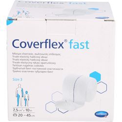 Coverflex Fast Schlauchverb. Gr.3 7.5 cmx10 M Weiß 1 ST