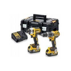 DeWalt DCK266P2T, DCD796 Bohrhammer, DCF887 Schlagschrauber Pack 2 x 5Ah Batterien