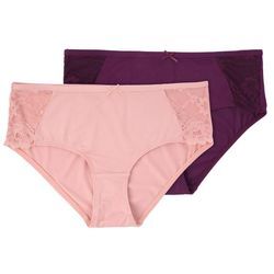 2 Damen Pantys mit Spitzeneinsatz