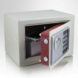 Bituxx - Mini Tresor Zahlenschloss elektronisch Minisafe Wandtresor Wandsafe Grau Safe Maße(B/H/T): 230mm x 170mm x 170mm Türstärke: 3 mm