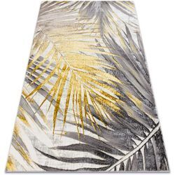 Bliss Z217AZ276 Teppich gold / grau – Palmenblätter, modern, strukturell yellow 160x220 cm