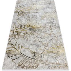 Rugsx - bliss Z218AZ237 Teppich creme / gold – Blumen, modern, strukturell beige 180x270 cm