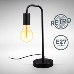 Tischlampe Vintage Tischleuchte Retro Dekolicht Wohnraum Flur Edison E27 schwarz - B.k.licht