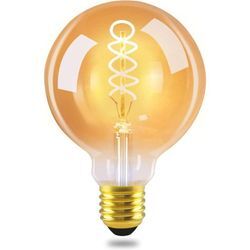 Gbly - 1er pack led Lampe E27 Glühbirne: G95 Vintage Warmweiss Leuchtmittel 4W 2200K Edison Glühlampe Retro Filament Birnen Bulb Energiesparlampe für