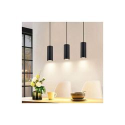 Gbly - Hängelampe 3 Flammig Esstisch Schwarz - Pendelleuchte GU10 Wohnzimmer Modern Industrial Esszimmerlampe Hängend Metall Hängeleuchte für Innen