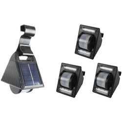 3er-Set Solar Dachrinnenleuchten Solarlampen Zaunleuchte Aussenlampe Gartenlicht