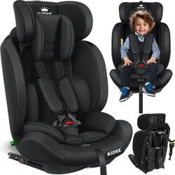 Kidiz - Autokindersitz Premium Kinderautositz Gruppe 1+2+3, 9-36 kg 5-Punkt-Sicherheitsgurt Autositz Kindersitz Einstellbare Kopfstütze Mitwachsend